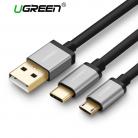 UGREEN Dual Micro USB Splitter Charge Cable